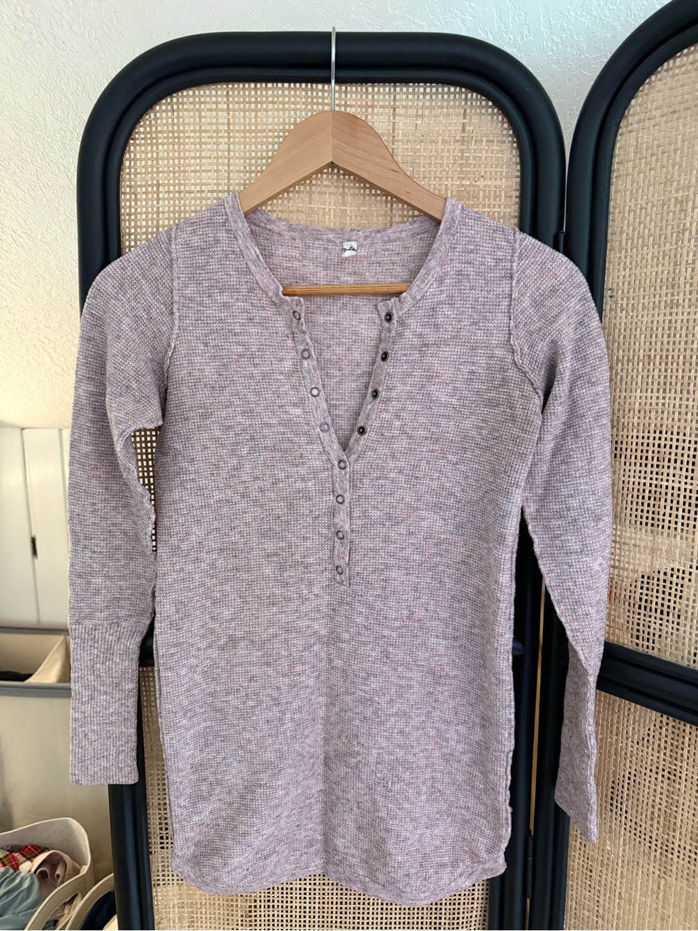Free People Women’s Long Sleeved Snap Shirt Pink Small